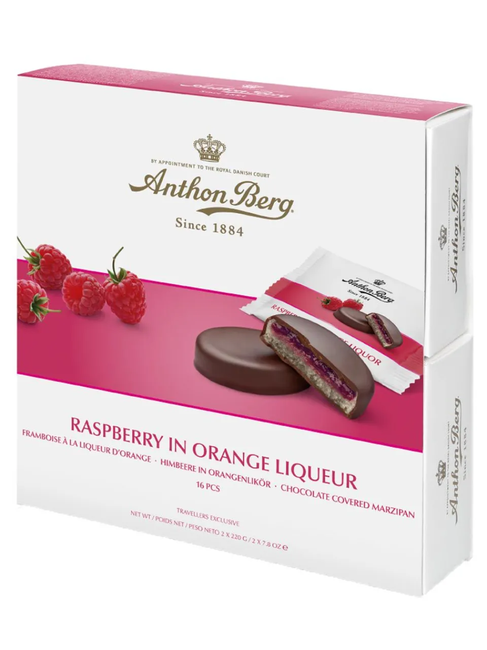 Outlet anthon-berg Anthon Berg Raspberry in Orange Liqueur 440g