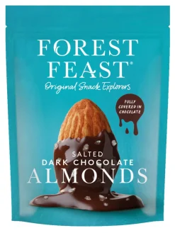 New forest-feast Belgian Dark Chocolate Salted Almonds 120g