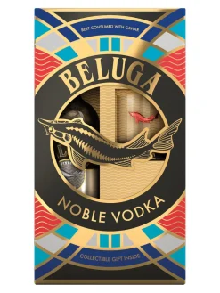 Discount beluga-vodka Beluga Noble Vodka 40% 1L gift pack with glass