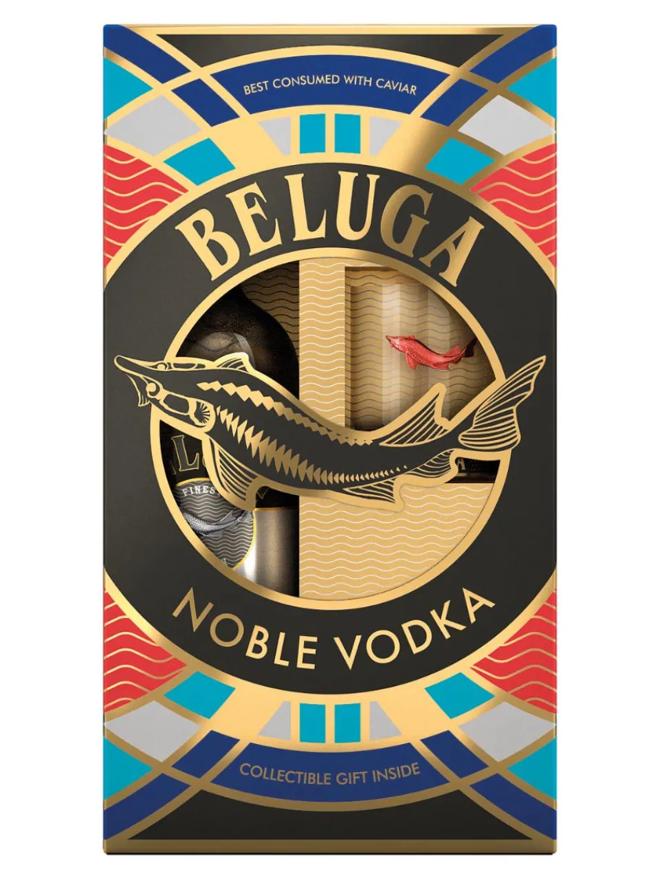 Discount beluga-vodka Beluga Noble Vodka 40% 1L gift pack with glass