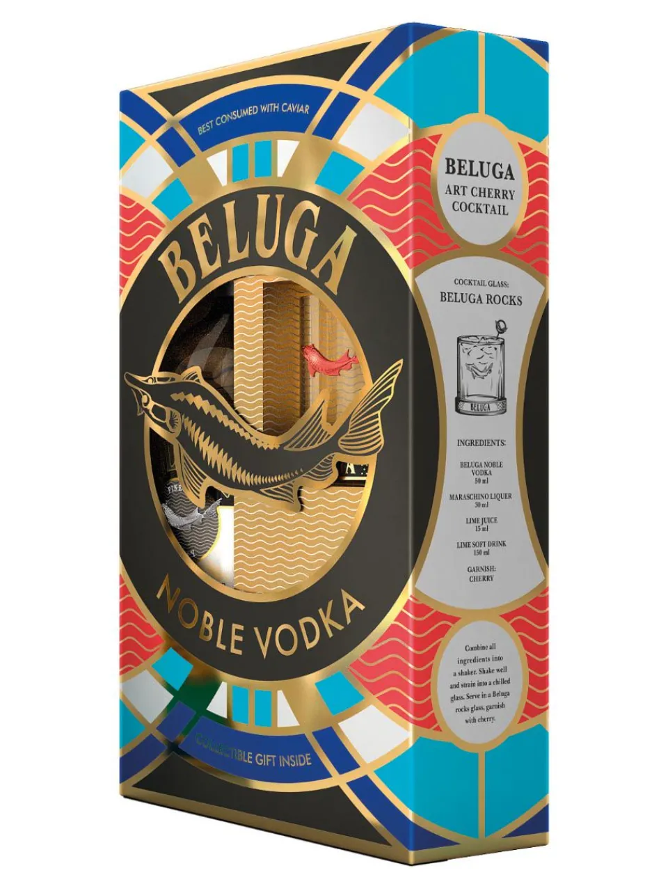 Discount beluga-vodka Beluga Noble Vodka 40% 1L gift pack with glass