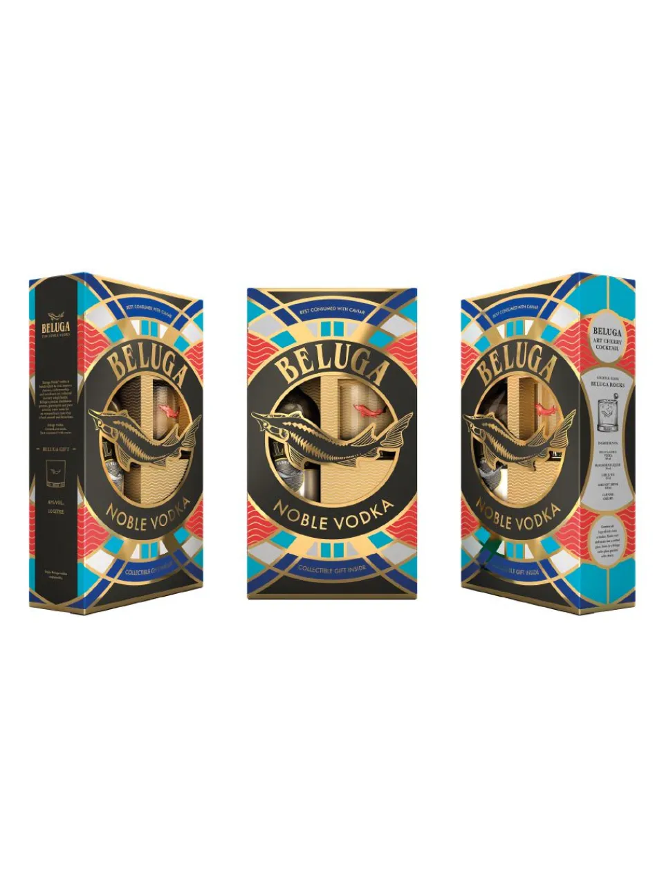 Discount beluga-vodka Beluga Noble Vodka 40% 1L gift pack with glass