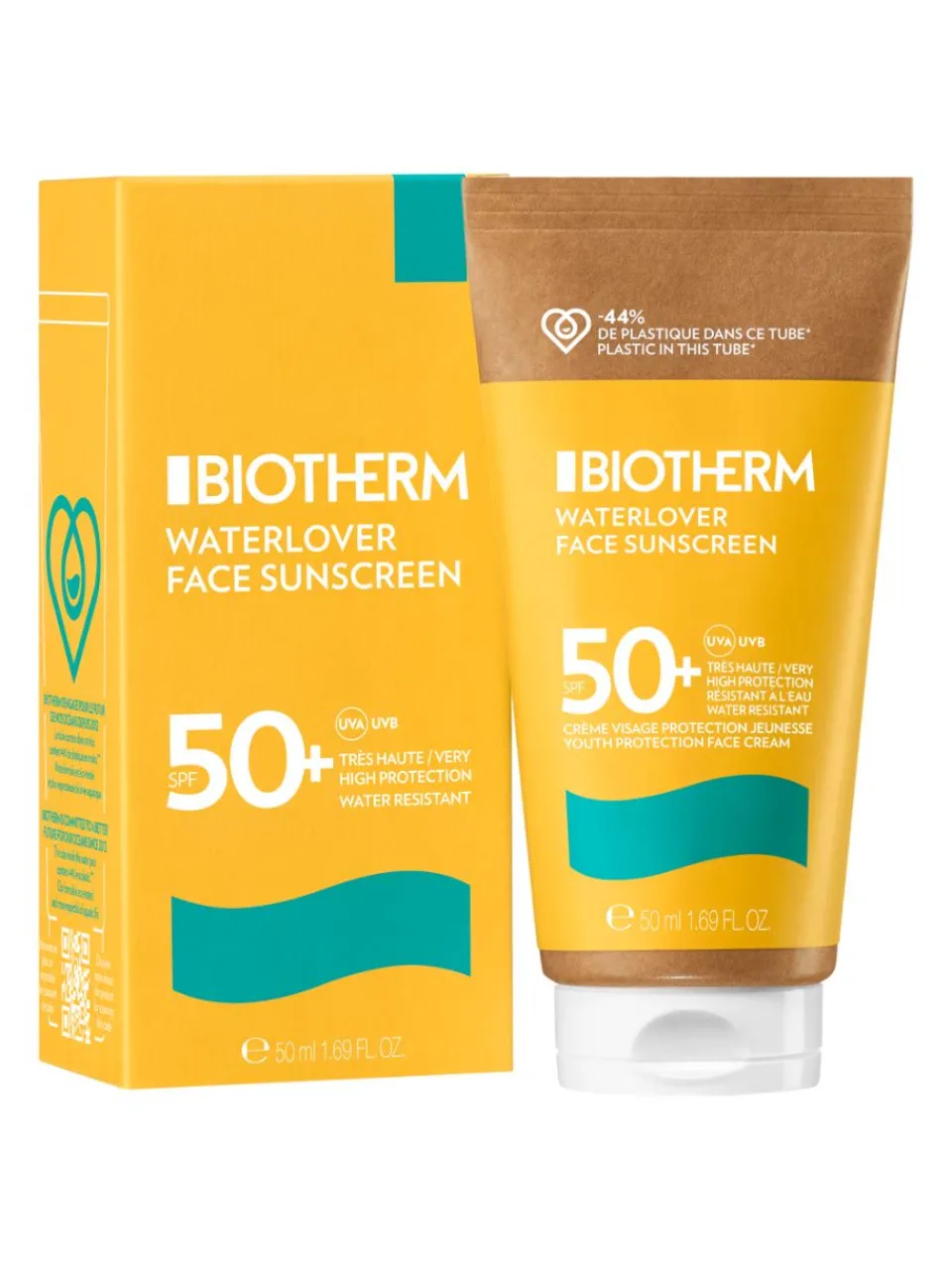 New biotherm Waterlover Anti-Aging Cream Face Sunscreen SPF 50 50 ml