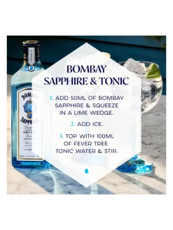 Discount bombay Sapphire Gin 40% 1L