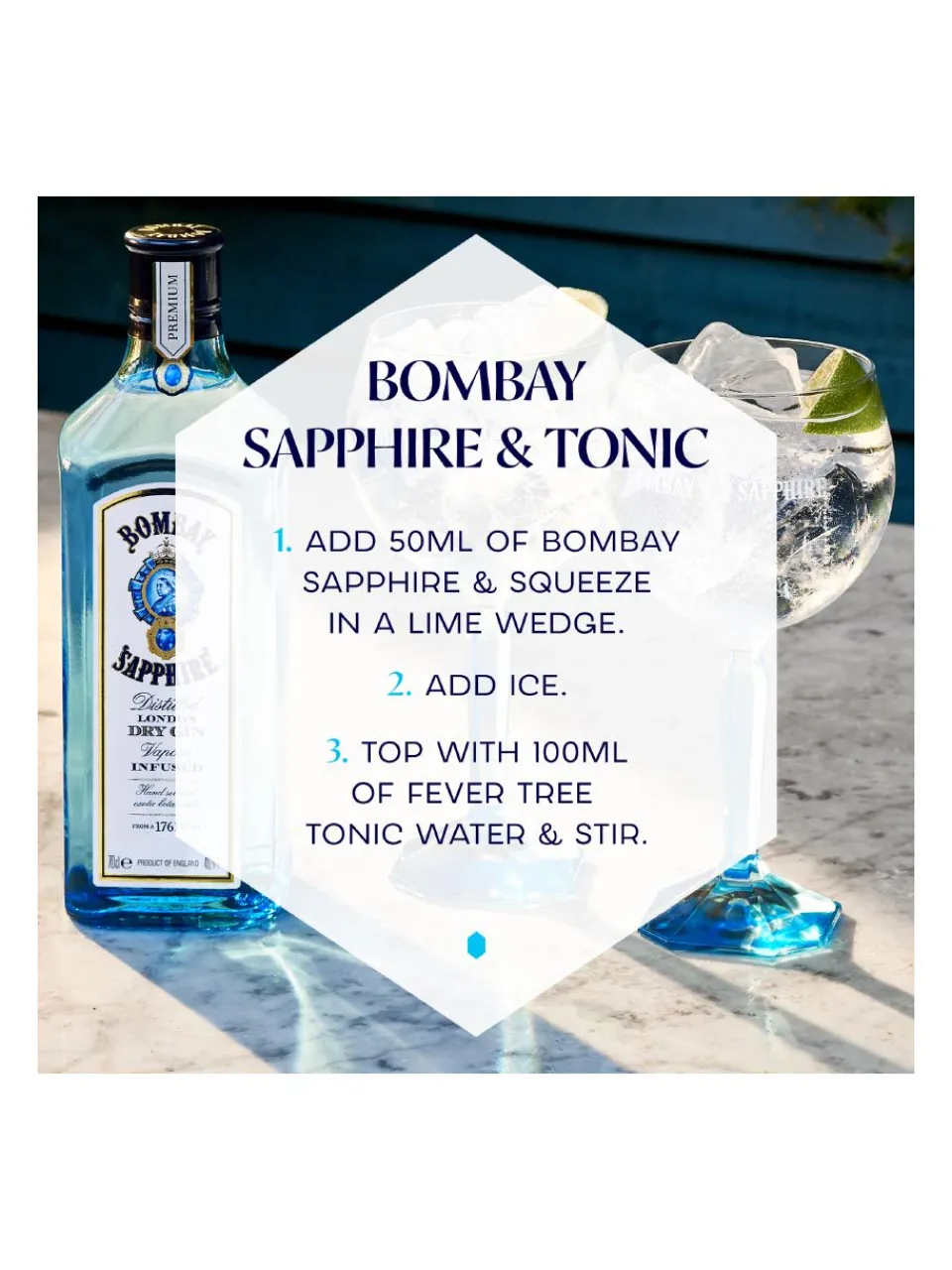 Discount bombay Sapphire Gin 40% 1L