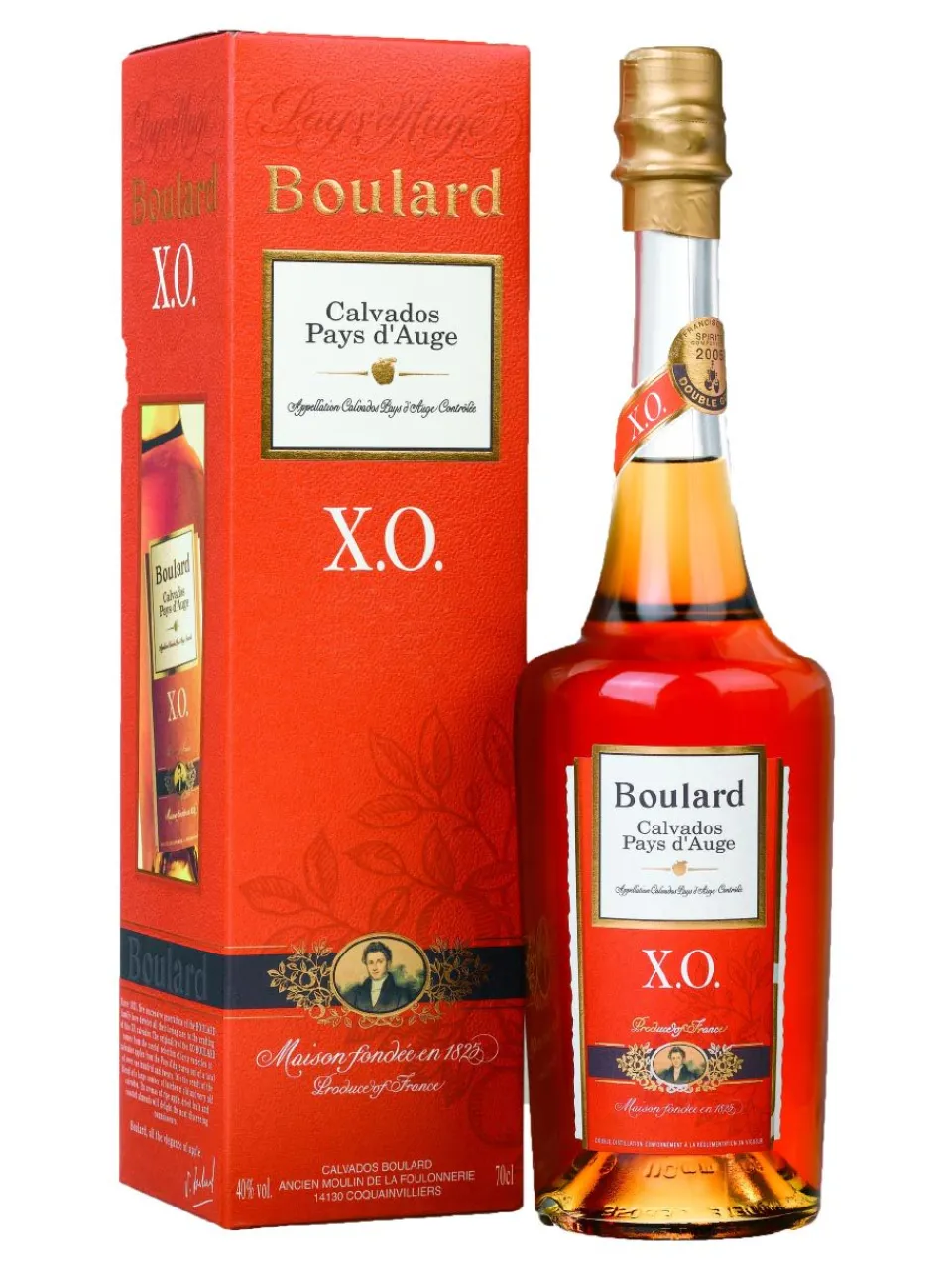 Clearance boulard Calvados XO 40% 0.7L gift pack