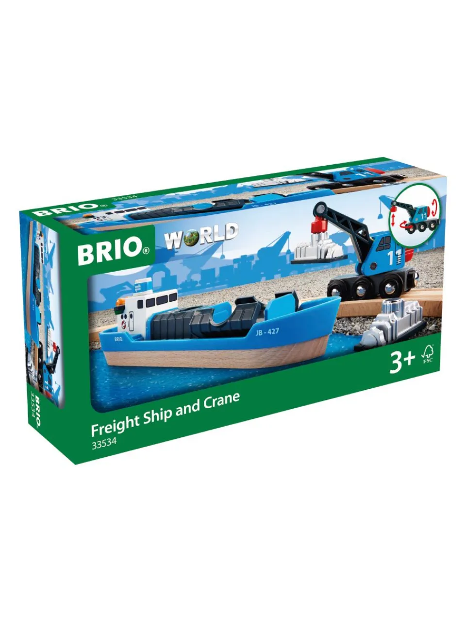 Online brio , freight ship & crane