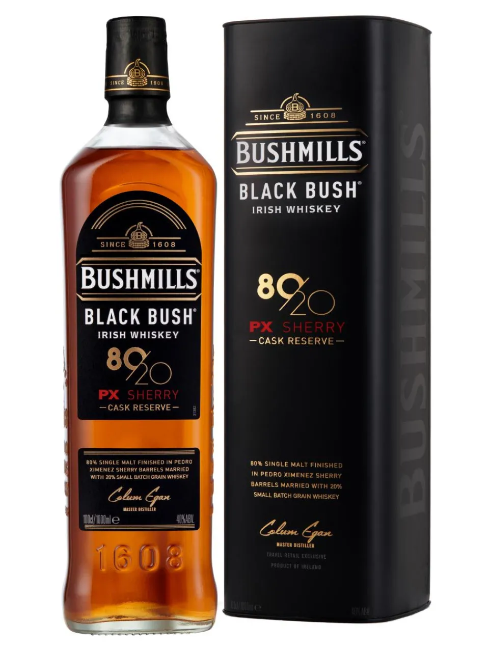Fashion bushmills Black Bush 80/20 80% Malt Irish Whiskey 20% Pedro Ximenez Sherry Cask Reserve 40% 1L gift pack