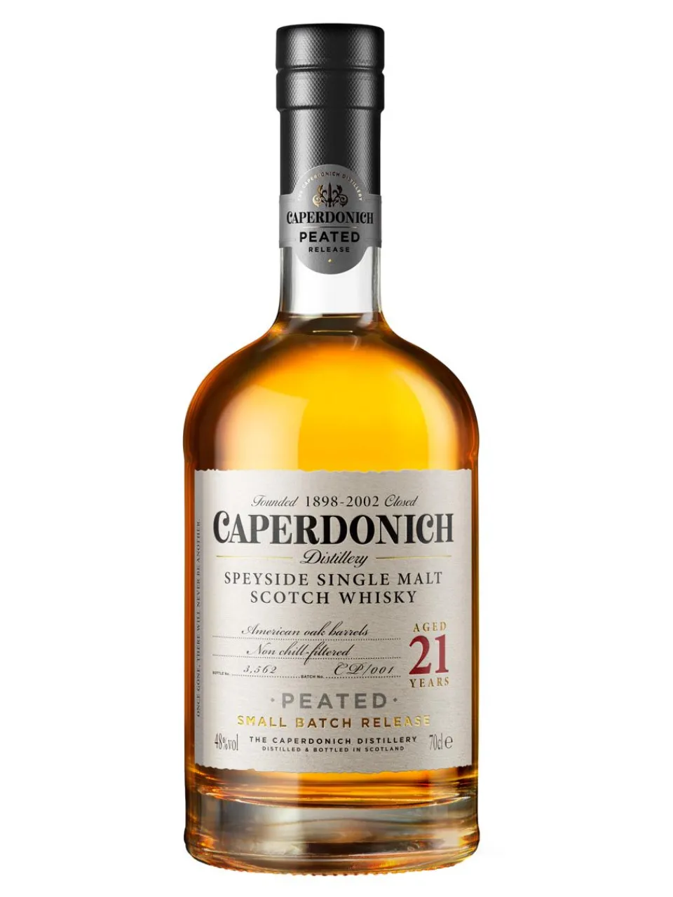 Hot caperdonich 21y Peated Speyside Single Malt Scotch Whisky 48% 0.7L gift pack