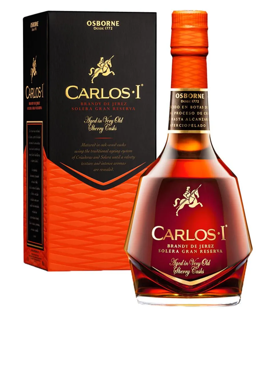 Hot carlos-i Carlos I Brandy de Jerez Solera Gran Reserva 40% 1L gift pack