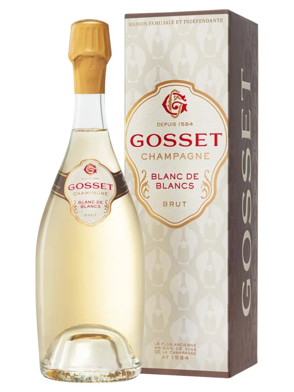 Clearance gosset Champagne , Grand Blanc de Blancs, Champagne, AOC, brut, white 0.75L (gift pack)