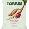 Outlet patatas-fritas-torres Crunchy vegetable chips with a characteristic taste and smell.