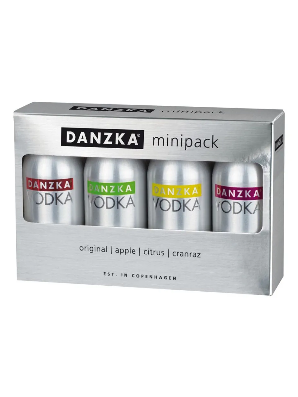 Clearance danzka Vodka Minipack 40% 4x0.05L gift pack