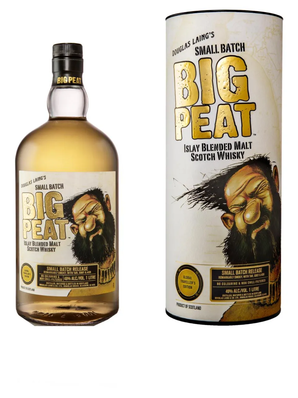 Clearance douglas-laing Douglas Laing Big Peat Islay Blended Malt Scotch Whisky 48% 1L gift pack