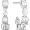 Sale sif-jakobs-1 Earrings Adria Creolo Piccolo - with freshwater pearls and white zirkonia.