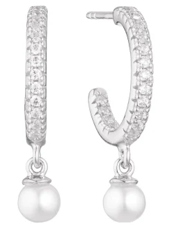 Best sif-jakobs-1 Earrings Ellera Perla Medio with white zirconia and freshwater pearl.