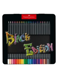 Outlet faber-castell , colour pencils black edition tin 24x