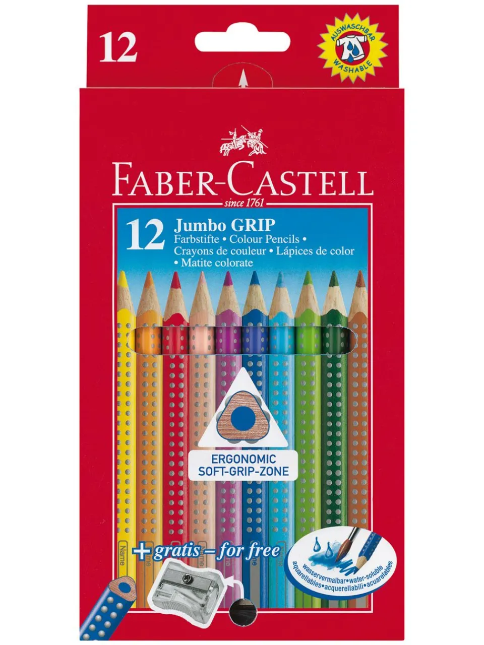 Sale faber-castell , col.pencil jumbo grip 12 pcs. per box