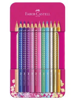 Best faber-castell , col.pencil sparkle tin/12x