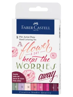 New faber-castell , india ink pitt artist pen lettering 8x