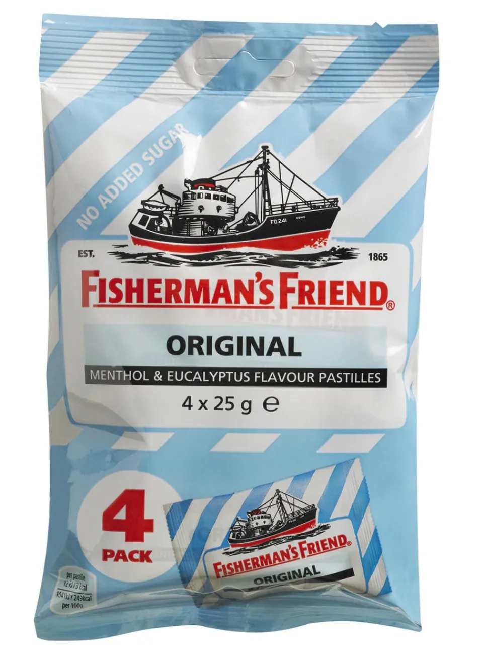 Best fisherman-s-friend Fisherman's Friend Original Menthol & Eucalyptus no added sugar 4x25g