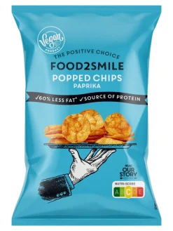 Discount food2smile Paprika flavoured soya and potato chips