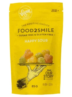 Online food2smile Sugar free sour gummy sweets with sweeteners, 85g.