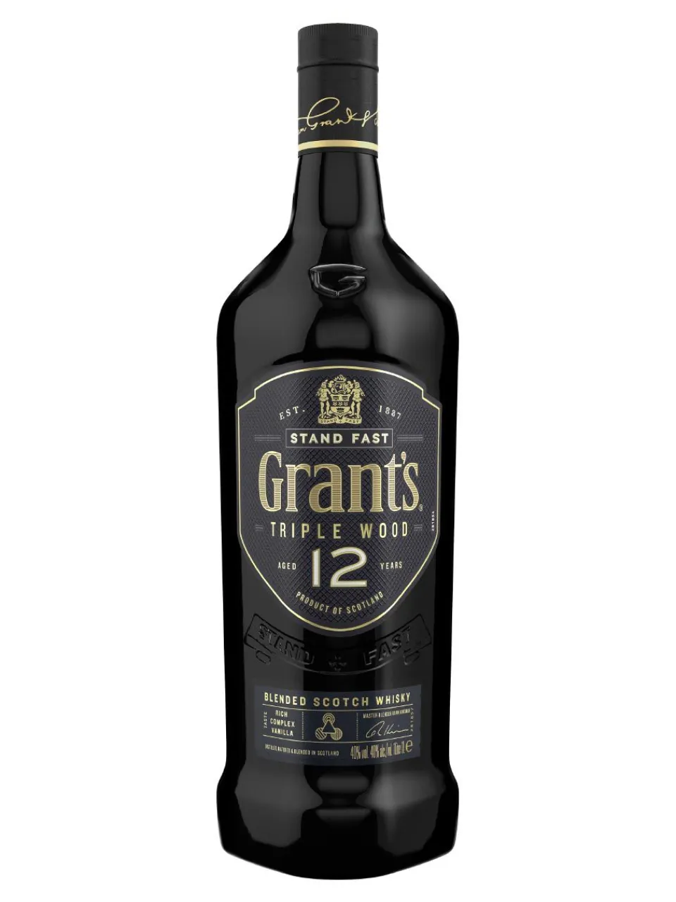 New grant-s Grant's Triple Wood 12y Stand Fast Blended Scotch Whisky 40% 1L