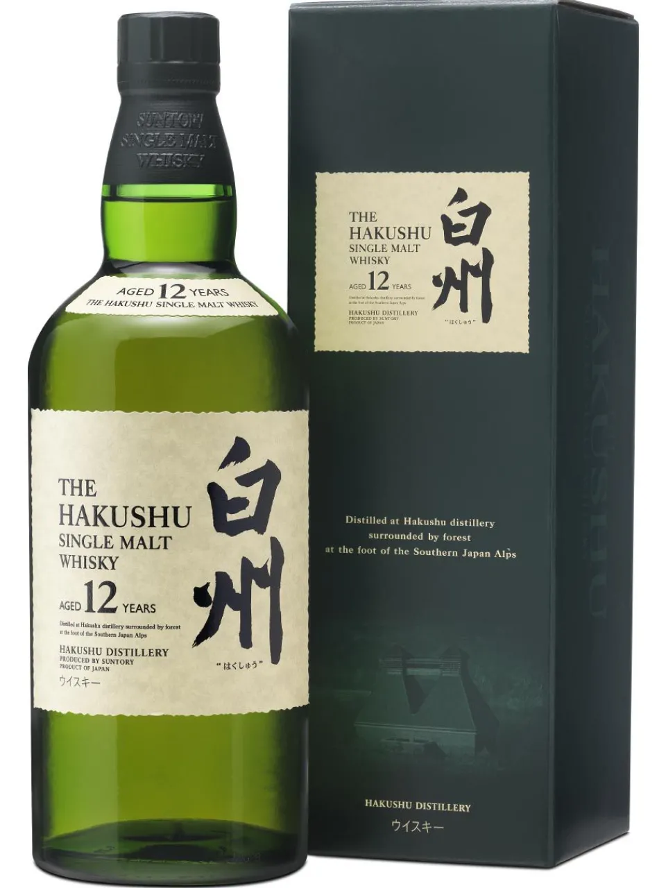 Clearance hakushu 12y Japanese Single Malt Whisky 43% 0.7L gift pack