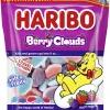 Outlet haribo fruit gums with foam sugar with blueberry, wild berry and strawberry flavor