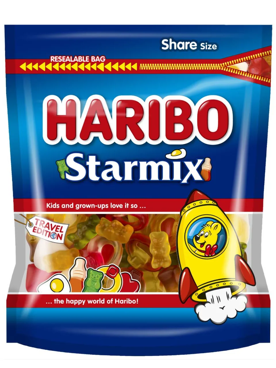 Best haribo Starmix mix of fruit gums, cola-flavored gums and sweet foam gums 250g