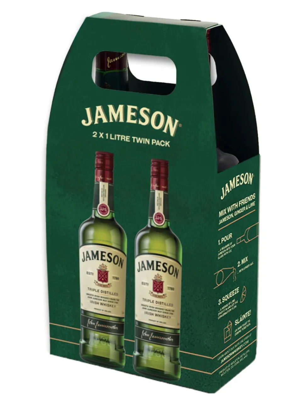 Outlet jameson Triple Distilled Irish Whiskey Twinpack 40% 2x1L
