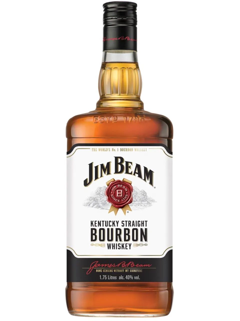 New jim-beam Jim Beam White Kentucky Straight Bourbon Whiskey 40% 1.75L*