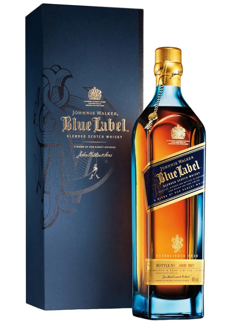 Fashion johnnie-walker Johnnie Walker Blue Label Blended Scotch Whisky 40% 0.7L gift pack