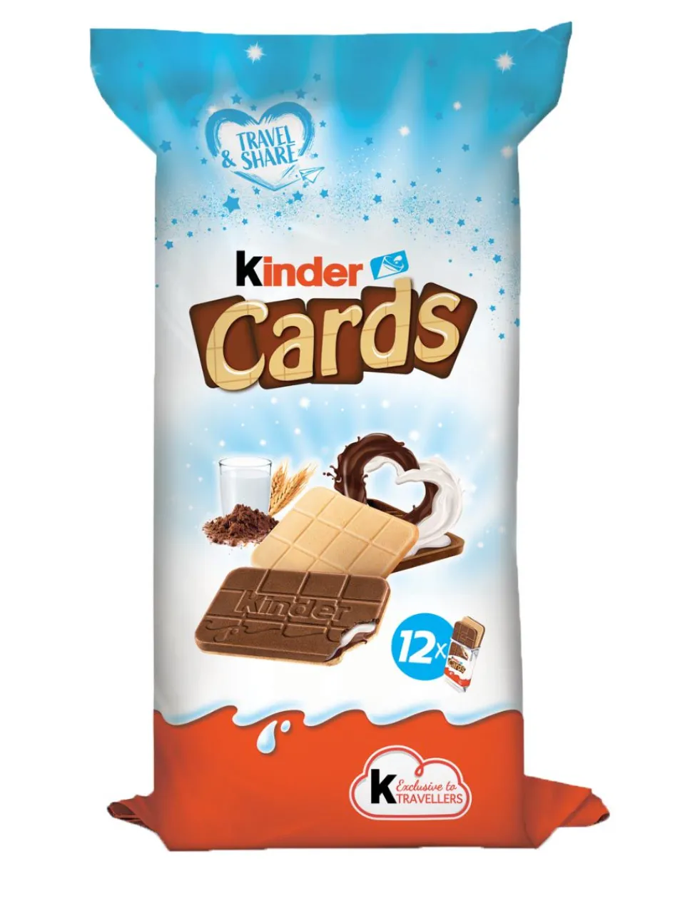 Outlet kinder Cards wafer speciality filled with milk cream and cocoa cream