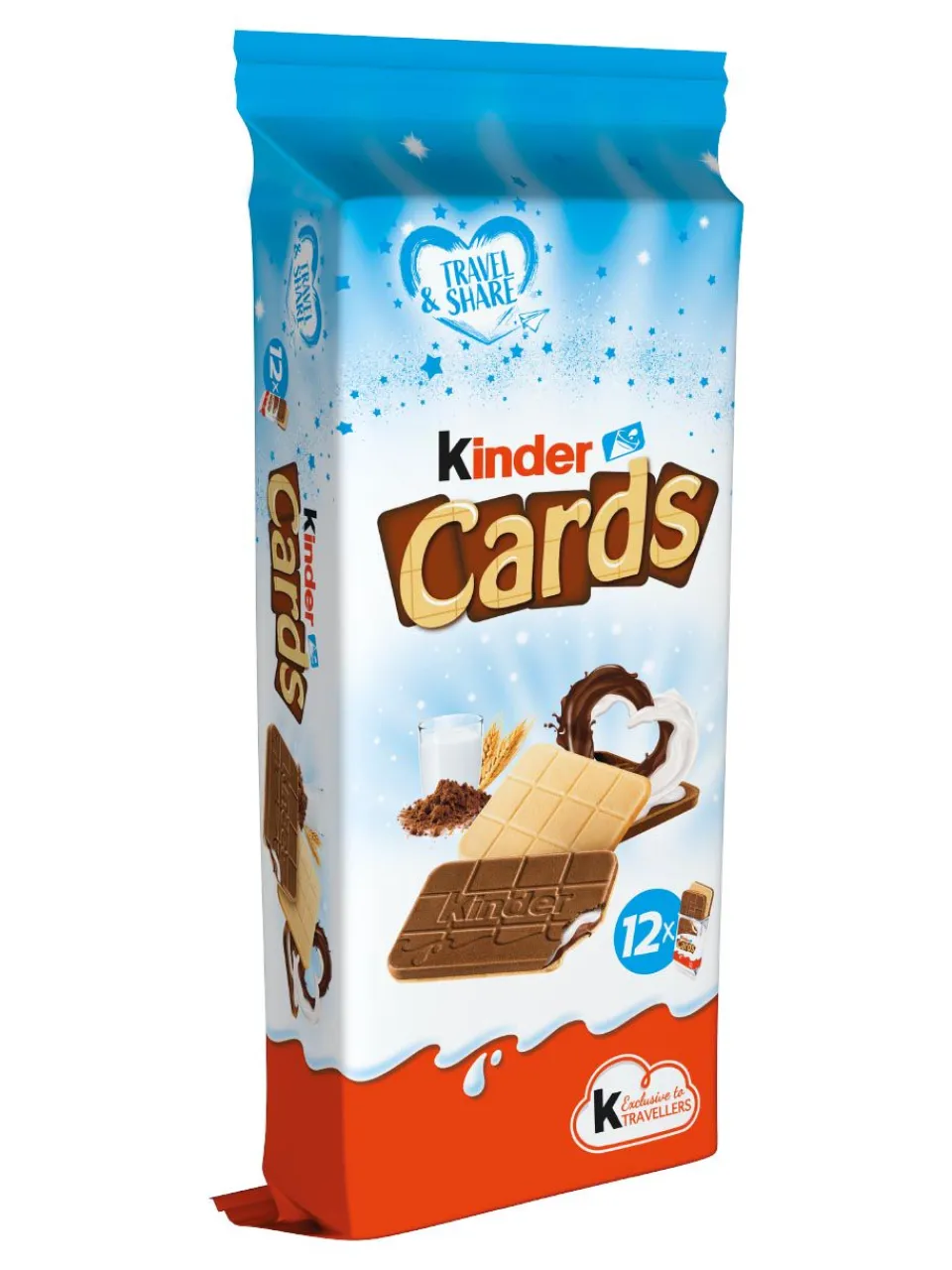 Outlet kinder Cards wafer speciality filled with milk cream and cocoa cream
