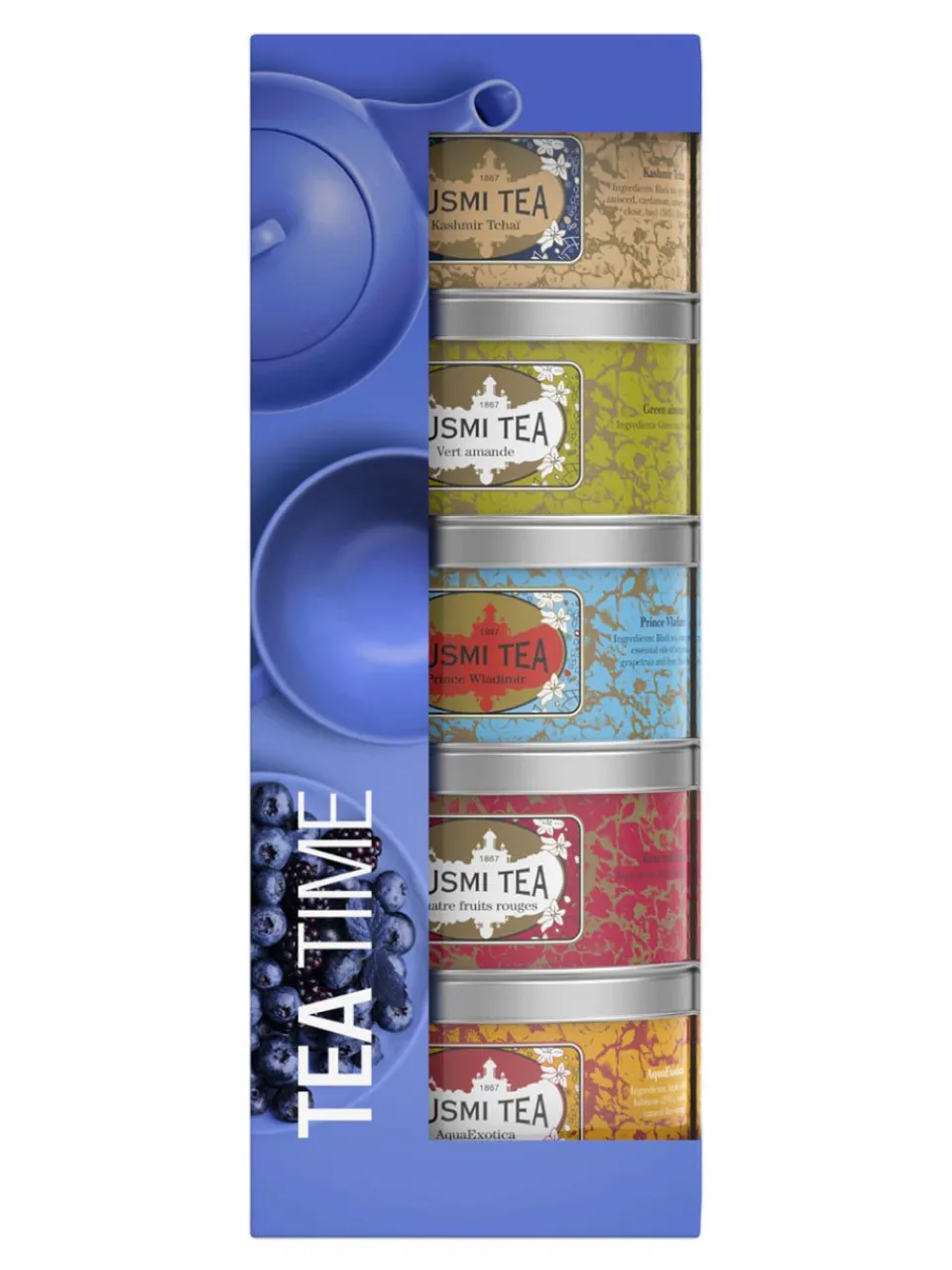 Discount kusmi-tea Kusmi Tea Gift set containing 5 miniatures of flavoured teas and herbal tea