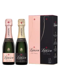 Sale lanson-champagner Lanson, Black Label/Rosé Label, Champagne, AOC, white/rose, brut (duopack) 2x0.2L