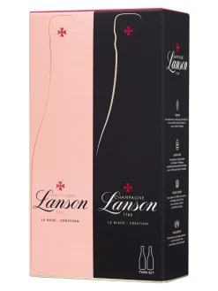 Sale lanson-champagner Lanson, Black Label/Rosé Label, Champagne, AOC, white/rose, brut (duopack) 2x0.2L