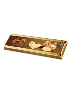 Hot lindt Gold white chocolate bar with cocoa chips and rice crispies 300g