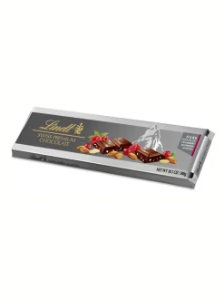 New lindt Silver Bar Dark Berry Almond 300g
