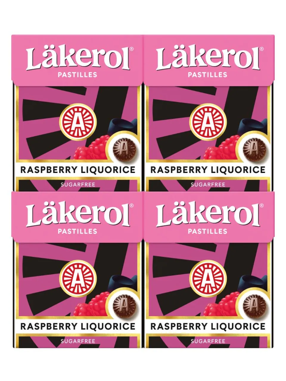Sale laekerol Läkerol Raspberry/Licorice 4x25g
