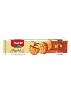 Sale loacker-it Loacker + Hazelnut meringues with hazelnut cream filling and chopped hazelnuts + 80g x 12