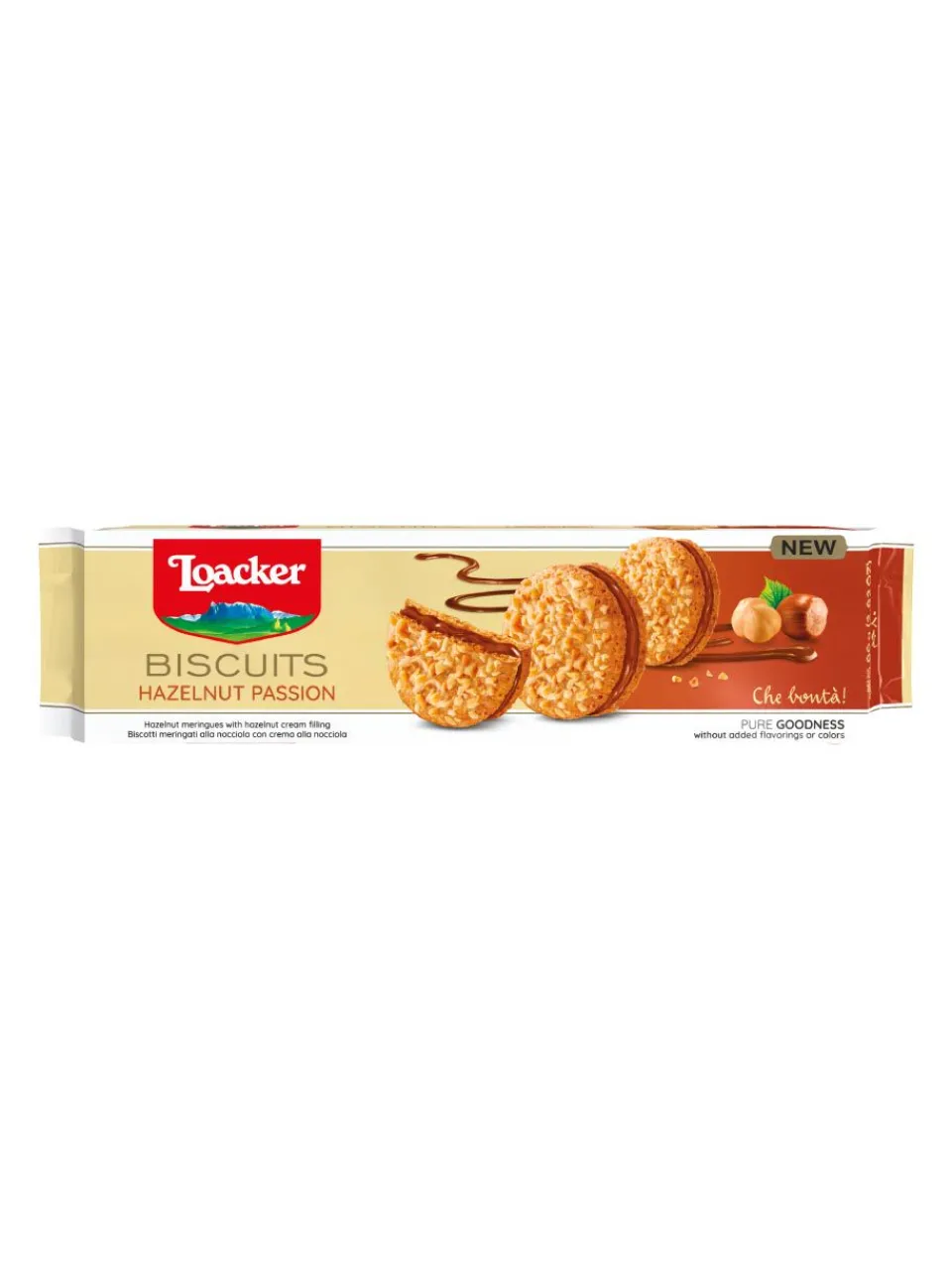 Sale loacker-it Loacker + Hazelnut meringues with hazelnut cream filling and chopped hazelnuts + 80g x 12