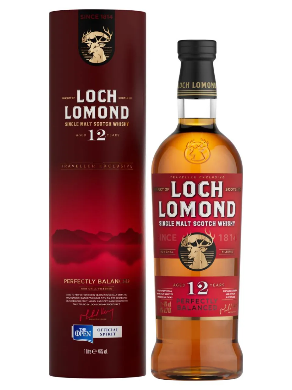 Hot loch-lomond Loch Lomond 12y Single Malt Scotch Whisky 46% 1L gift pack*