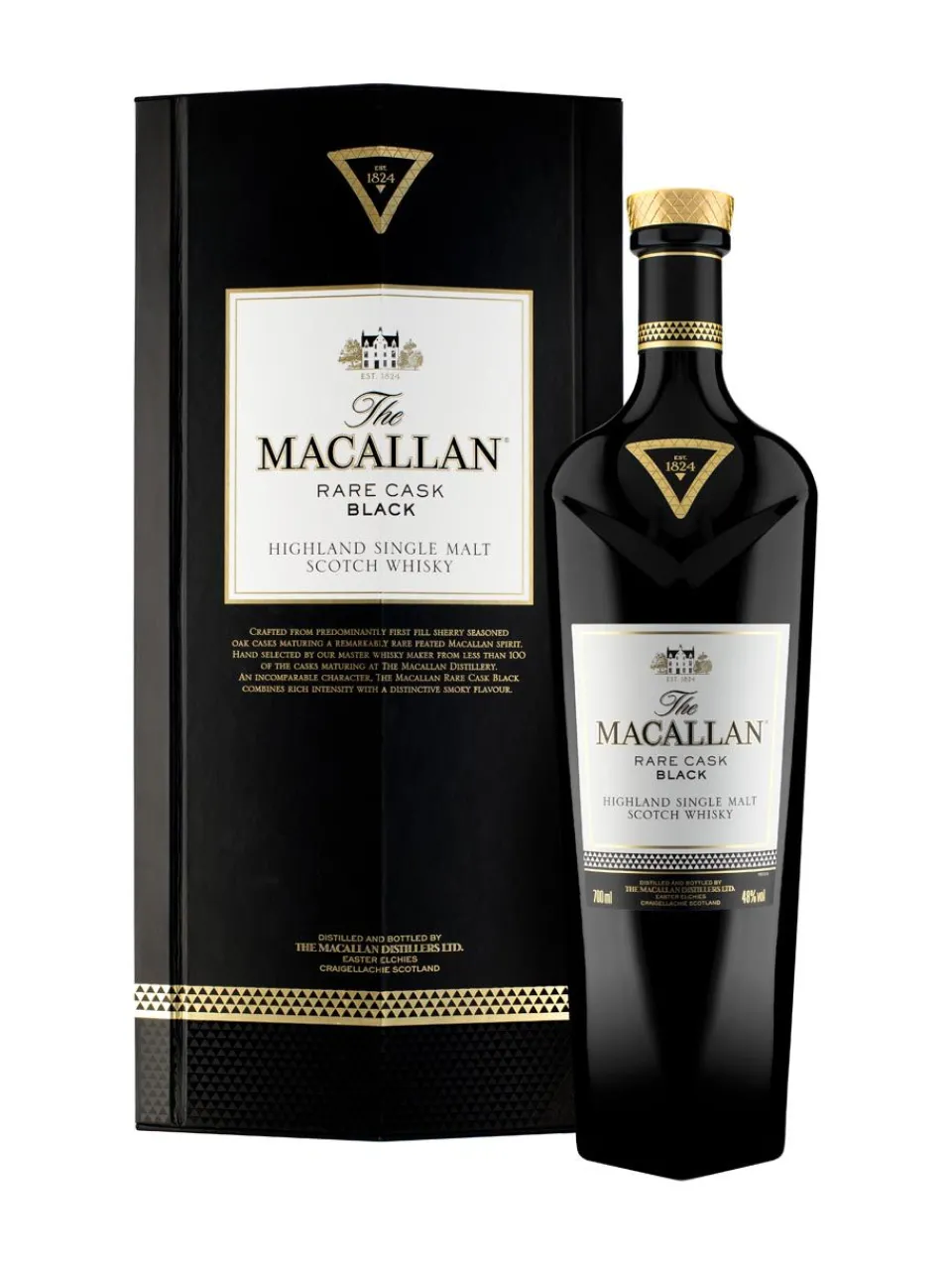 New macallan Rare Cask Black Speyside Single Malt Scotch Whisky 48% 0.7L gift pack