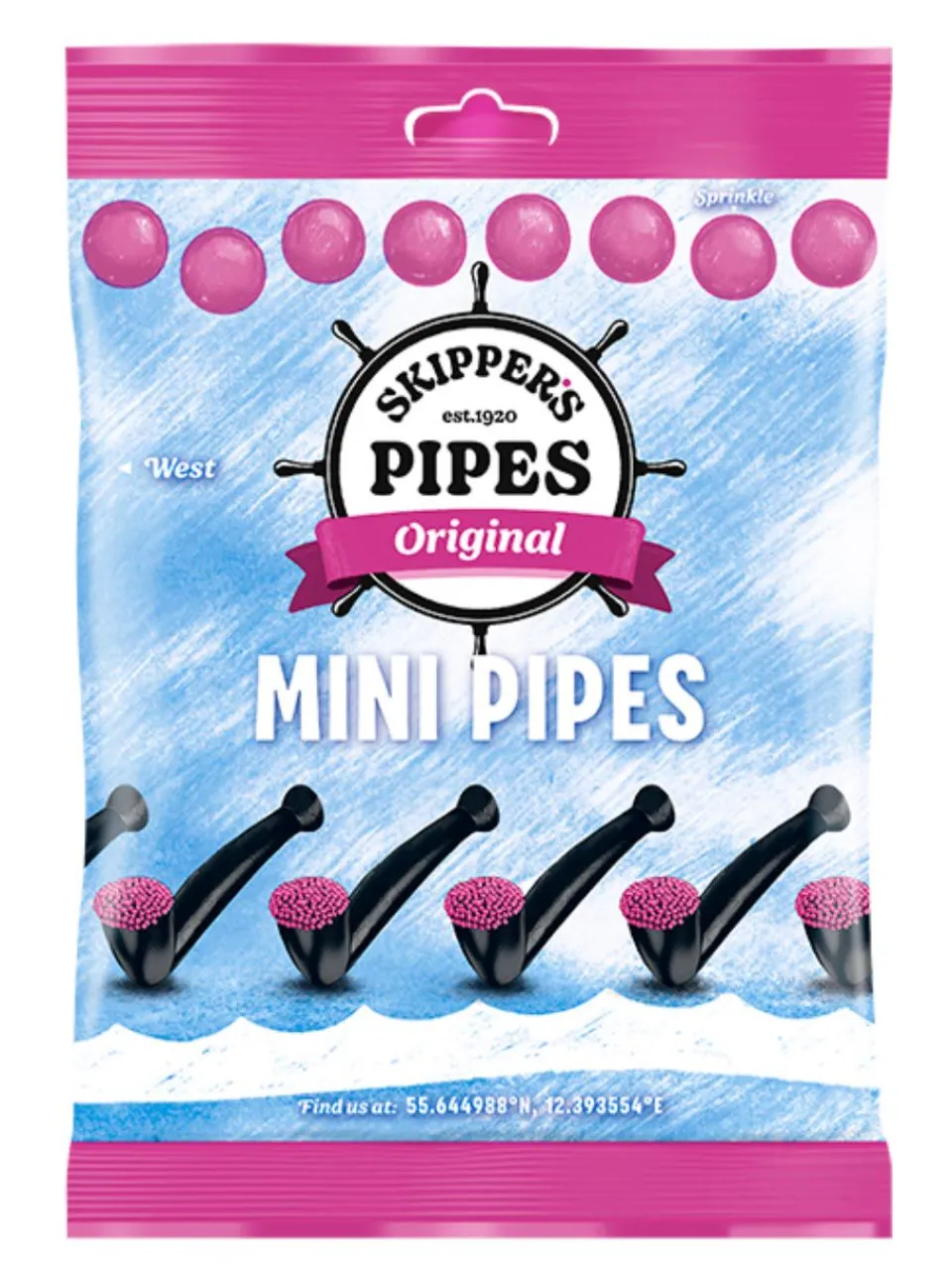 Hot skippers-pipes Malaco Skipper's Mini Pipes 192g
