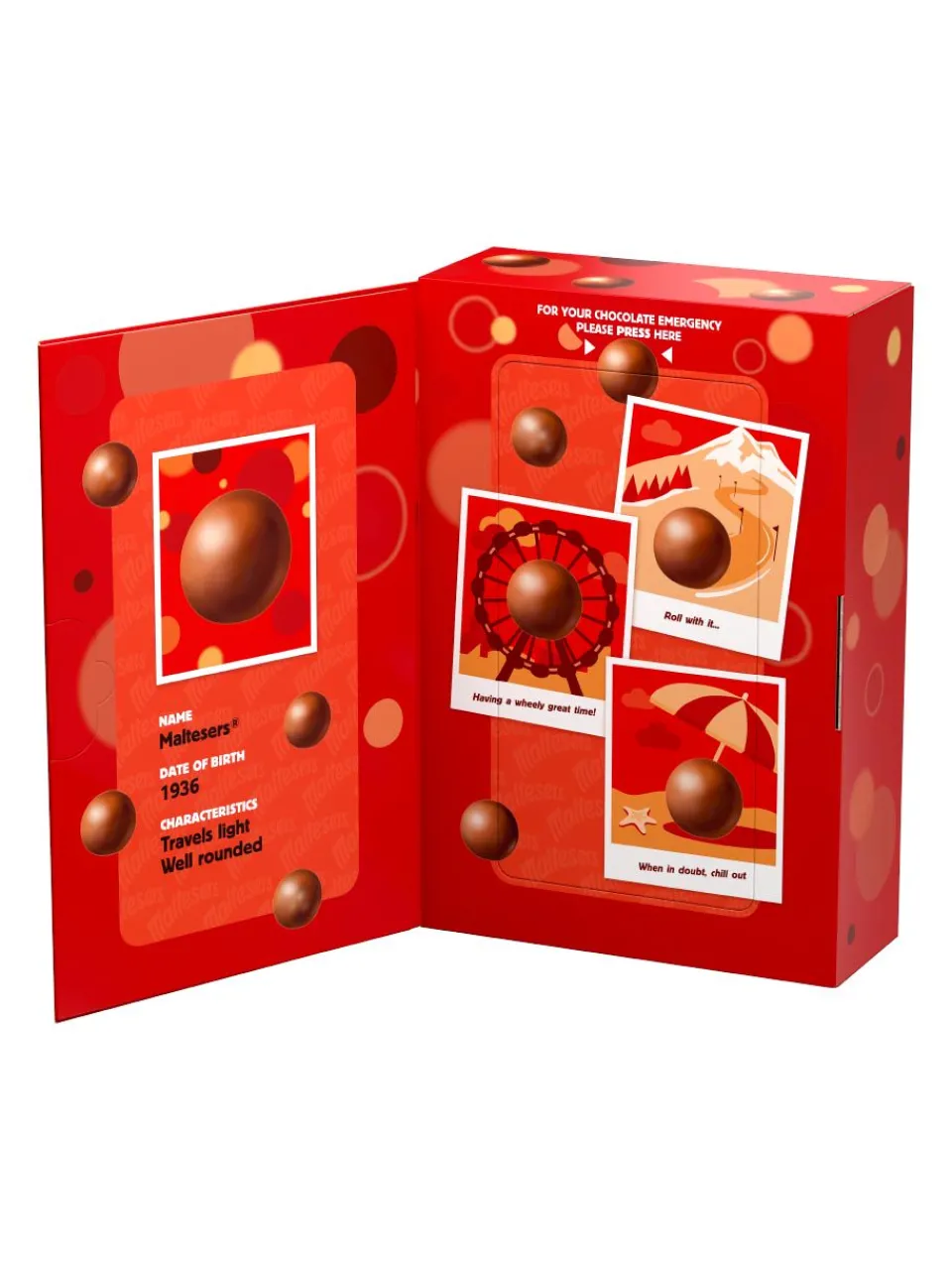 Hot maltesers milk chocolate with a honeycombed centre in a gift box 222g