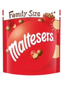 New maltesers milk chocolate with a honeycombed centre in a pouch bag 273g