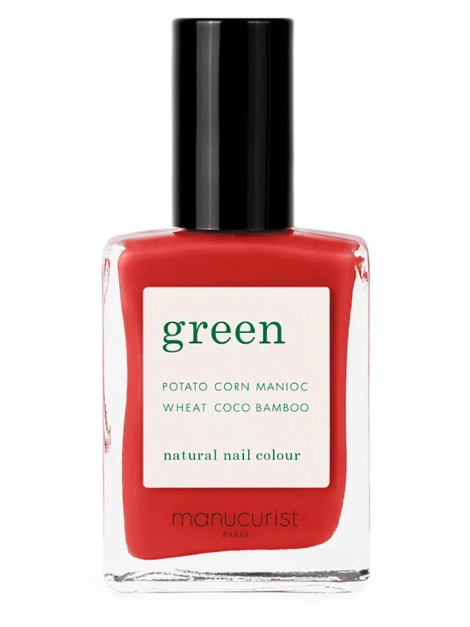 Clearance manucurist Green Natural Nail Polish Poppy Red 15 ml